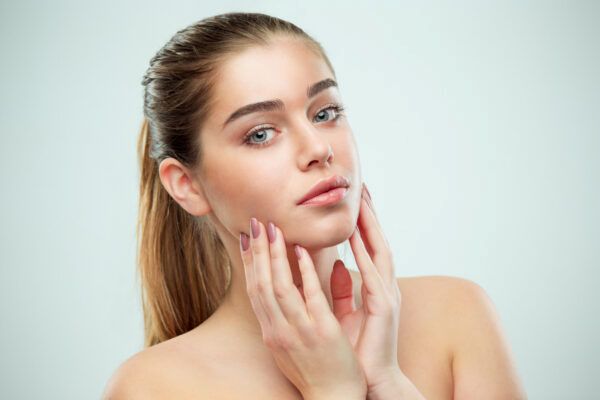 face-beauty Woman with Beautiful Skin After Facial